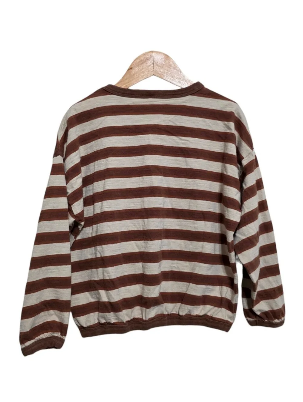 Rylee + Cru Relaxed Set in Brown/Cream Stripe Size 4-5Y